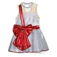 thumbnail image 3 of YONGHS Kids Girls Christmas Santa Claus Costume Ballet Dance Tutu Dress 4-16 White 14, 3 of 7