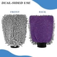 thumbnail image 2 of Microfiber Car Wash Gloves With Chenille & Polyester Terry Scratch-Free Cleaning Elastic Cuffs Small Stars, 2 of 8