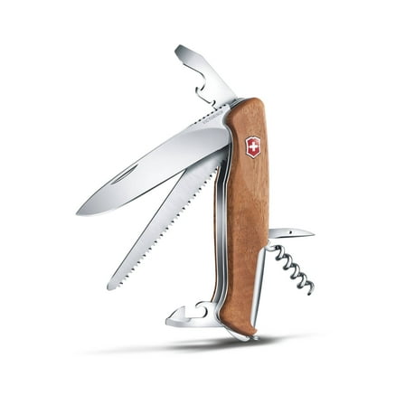 Victorinox Swiss Army Ranger Wood 55 Pocket Knife, Walnut