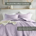 thumbnail image 6 of Regency Heights Twin/Twin-XL Comforter Sets, Reversible 2 Piece Extra Soft Dorm Bedding Set, Chambray Print Purple Comforter Bed Set with Pillow Shams, 6 of 11