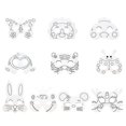 thumbnail image 1 of Máscaras de animales 10 piezas Allinless, 1 of 3
