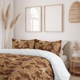 thumbnail image 2 of Ambesonne Autumn Leaves Down Alternative Quilt Comforter, Neutral Leafy Print, King, Dark Khaki Lime Green, 2 of 5