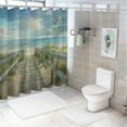 thumbnail image 6 of BCIIG  Seaside Shower Curtain, Boardwalk Over Dunes at Beach Pinery Provincial Park Ontario Canada, Cloth Fabric Bathroom Decor Set with Hooks,, 6 of 6