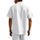 thumbnail image 5 of pstuiky camisetas de hombre, Camisa de verano elástica informal holgada con media cremallera y solapa de manga corta para hombre camisetas de hombre m, 5 of 9
