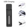 thumbnail image 3 of Black PC Universal Single Slot USB Battery Charger Adapter LED Intelligent Charging for Li Ion Cell 18650 26650 14500, 3 of 5