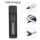 thumbnail image 3 of Black PC Universal Single Slot USB Battery Charger Adapter LED Intelligent Charging for Li Ion Cell 18650 26650 14500, 3 of 5