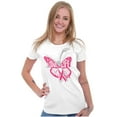 thumbnail image 4 of Love Life Butterfly Breast Cancer Womens Slim Fit Graphic Tee Brisco Brands S, 4 of 5