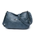 thumbnail image 2 of Bmisegm Women Shoulder Bag Fashionable New Pattern Retro Solid Color Large Capacity Zipper Versatile Messenger Bag Mens Purses or Shoulder Bags Blue One Size, 2 of 6