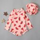 thumbnail image 5 of Traje de baño de una pieza para mujer, conjuntos de bikini para mujer, niñas pequeñas, moda, lindo estampado, manga larga, cremallera, protección solar, traje de baño de playa, surf, conjunto de sombr, 5 of 9