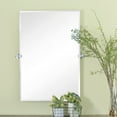 thumbnail image 3 of TEHOME Chrome Metal Brackets Frameless Beveled Pivot Rectangle Bathroom Mirror 20'' x30'', 3 of 5