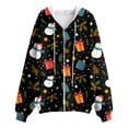 thumbnail image 6 of larppty Womens Zip Up Christmas Hoodies Oversized Fall Outfits 2025 Drawstring Zipper Hoodie Y2K Casual Loose Fit Long Sleeve Hoodies (Dark Gray, M), 6 of 7