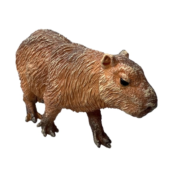 Mini Animal Adventure Replicas - Capyabara from Deluxebase. Realistic Small Plastic Animal Figurine. Educational Wildlife Model Toy for Kids.