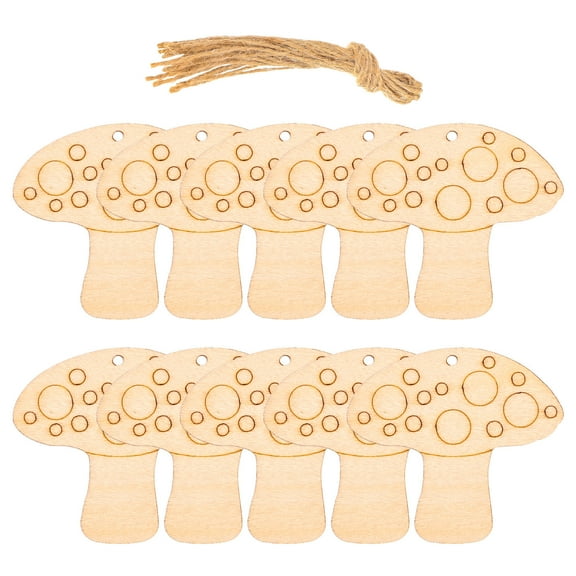 WHAMVOX  10 Pcs Craft Mushroom Cutouts Garden Mushrooms Outdoor Decor