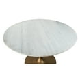 thumbnail image 3 of ZUO Ithaca Marble Top Round Dining Table in White and Gold, 3 of 5