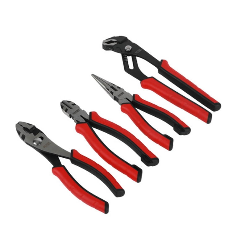 TOOLS TYPE-C QUAD フィン ブラック/レッド4枚セット Hyper Tough 4-Piece CR-V Pliers Set with Dual Material Comfort