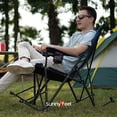 thumbnail image 3 of SunnyFeel Camping Rocking Chair for Adults, Oversized Folding Rocker Lawn Chair (Black), 3 of 7
