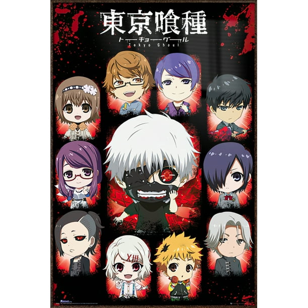 Tokyo Ghoul Framed Manga Anime Tv Show Poster Chibi Characters Size 25 X 37 Antique Copper Gold Aluminum Frame Walmart Com