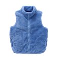 thumbnail image 2 of XQYLOS Boys Girls Sherp𝖺 Fleec𝖾 Vest, Full Zip Sleeveless Windproof Jacket Lightweight Winter Waistcoat, Warm Kids Thermal Outerwear for Cold Weather, 2 of 4