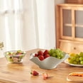 thumbnail image 2 of Fruit Bowl Wave-Shaped Terracotta Fruit Tray, White Large Decorative Bowl, Stylish Fruit Bowl for Entry Table, for Home Living Room Coffee Table Decor, 2 of 9