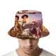 thumbnail image 4 of Niños Búfalo Sombrero bucket para adultos, gorra de protección solar, sombrero de pescador plegable para viajes al aire libre, pesca y actividades de verano, 4 of 6