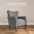thumbnail image 4 of BELLEZE Accent Chair Armchair for Living Room - Allston (Gray), 4 of 7