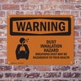 thumbnail image 4 of (2 Pack) Dust Inhalation Hazard OSHA Warning Sign 14 Inch X 10 Inch Indoor / Outdoor Rust-Free Aluminum Metal Signs for Workplace, Workshop, and Construction Site, Made in the USA, 4 of 8