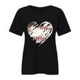 thumbnail image 4 of Black Womens Tops Plus Size V Neck T Shirts Women Short Sleeve Tops Casual Summer Tshirts Loose Fit Tee Shirts for Women, 4 of 4