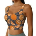 thumbnail image 2 of Fotbe Various Oranges Pattern Womens' Sports Bra Longline Wirefree Padded with Medium Support Sports Moisture-Wicking Workou Vest,Tank Top-Large, 2 of 7
