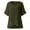 Army Green, variant on Patlollav Women Clothes,Womens Plus Size Fashionable Summer Irregular Solid Color Tops Blouse