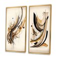 thumbnail image 3 of Designart "Movement in Brown and Black I" Abstract Minimalism Framed Wall Art Set Of 2 - Brown Abstract Frame Gallery Set For Office Decor, 3 of 6