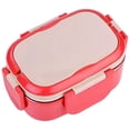thumbnail image 2 of CHENjy Microwave Safe Lunch Box Stainless Steel Leakproof Bento Box with Compartments Perfect for Outdoor Meals Work Daily Lunches 5.31*7.67*3.66 in, 2 of 7