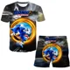 thumbnail image 2 of Camisetas nuevas para niños, camisetas de Sonic y pantalones cortos, conjuntos de 2 piezas, camisetas de anime para niños, conjuntos de ropa de verano para bebés, 2 of 5