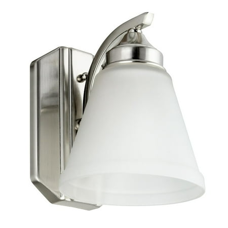 

SUNLITE 1 light Brushed Nickel Vanity Fixture - 100 Watts Max