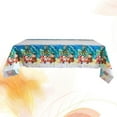 thumbnail image 2 of 108x180cm Disposable PE Plastic Tablecloths Christmas Bell Table Covers Table Linen for Christmas Blue, 2 of 9