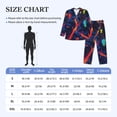 thumbnail image 4 of Naloa Neon City Map Men’s Pajamas Set - Long Sleeve Button Down Sleep Shirt and Pajama Bottoms Sleepwear Set-Large, 4 of 7
