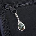 thumbnail image 3 of Live with Passion Floral Inspirational Antiqued Oval Charm Clothes Purse Suitcase Backpack Zipper Pull Aid, 3 of 4