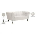 thumbnail image 5 of Meridian Furniture Beaumont Cream Velvet Loveseat, 5 of 5