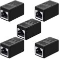 thumbnail image 1 of 5 Pcs Coupleur RJ45, Adaptateur d'Extension Ethernet pour Cat7/Cat6/Cat5e/Cat5 Ethernet (Noir), 1 of 4