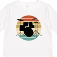 thumbnail image 4 of Inktastic Drum Set Retro Drummer Sunset Boys or Girls Long Sleeve Toddler T-Shirt, 4 of 5