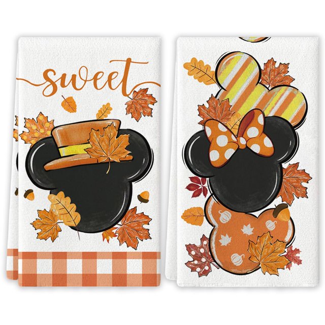 Toallas De Cocina De Otoño, Diseño De Ratón De Dibujos Animados, Toallas De Cocina De Ratón De Otoño, Otoño, Cosecha, Decoración De Acción De Gracias, Decoración De Otoño Para Fiesta En El Hogar