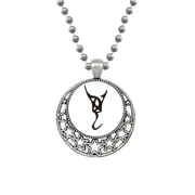 Bone Inscription Chinese Surname Character Wan Necklaces Pendant Retro Moon Stars Jewelry