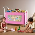 thumbnail image 2 of Caja de Almacenamiento para Juguetes KEEGH Rosa 89x42x71 cm 180L con Ruedas, 2 of 8