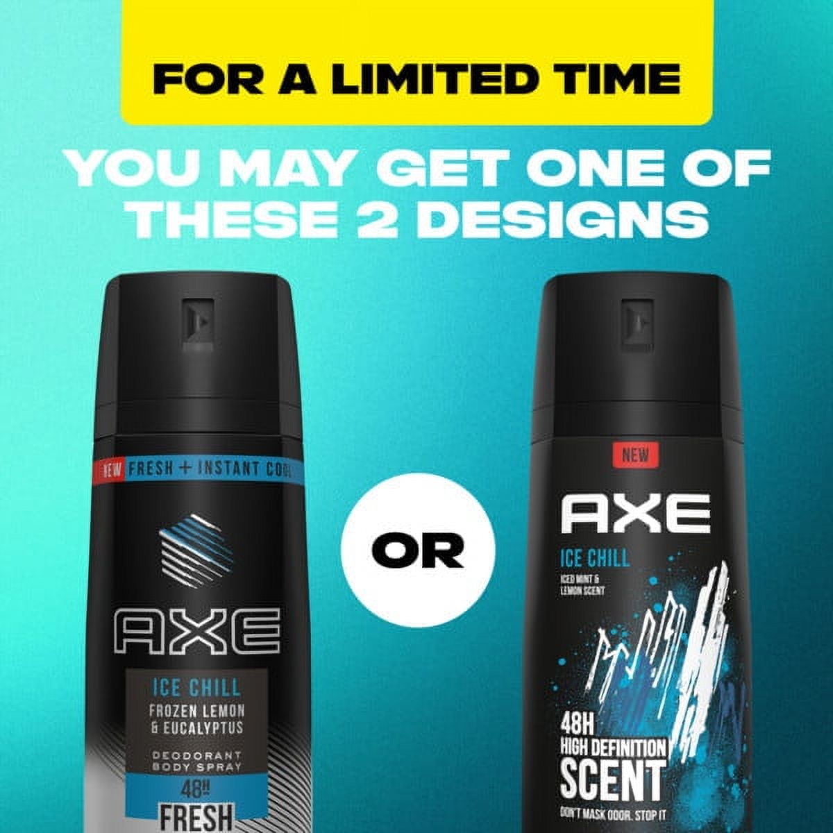 AXE Ice Chill Men's Deodorant Body Spray, 48H Odor Protection