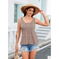 thumbnail image 7 of Zeagoo Women's Sleeveless Pleated Tank Top Square Neck Tunic Casual Summer Fashion Blouse Daily Wear, 7 of 7