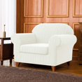 thumbnail image 2 of Subrtex 2-Piece Stretch Striped Jacquard Sofa Slipover, 2 of 6