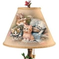 thumbnail image 2 of The Bradford Exchange Country Kitties Lamp with Art by Jurgen Scholz Sculpted Cats with Butterfly Finial for Tabletop Lamp 18.5-inches, 2 of 4