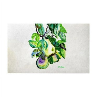 Betsy Drake DM1373G 30 x 50 in. Hanging Pears Door Mat