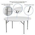 thumbnail image 6 of Flash Furniture 5-Foot Round Granite White Plastic Folding Table, 6 of 12