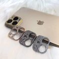 thumbnail image 3 of 2 Pack Camera Lens Cover Protector Compatible with iPhone 12 pro 3D Glitter Bling Diamond Camera Lens Cover Sticker Protector (Rose Gold), 3 of 5