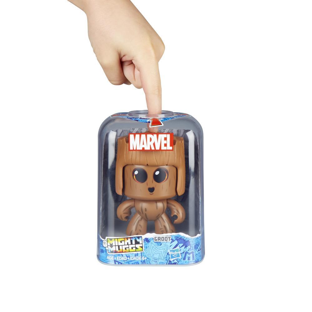 Marvel Mighty Muggs Groot | Figura 9,5 Cm Con Facce Intercambiabili | Premi E Gira La Testa